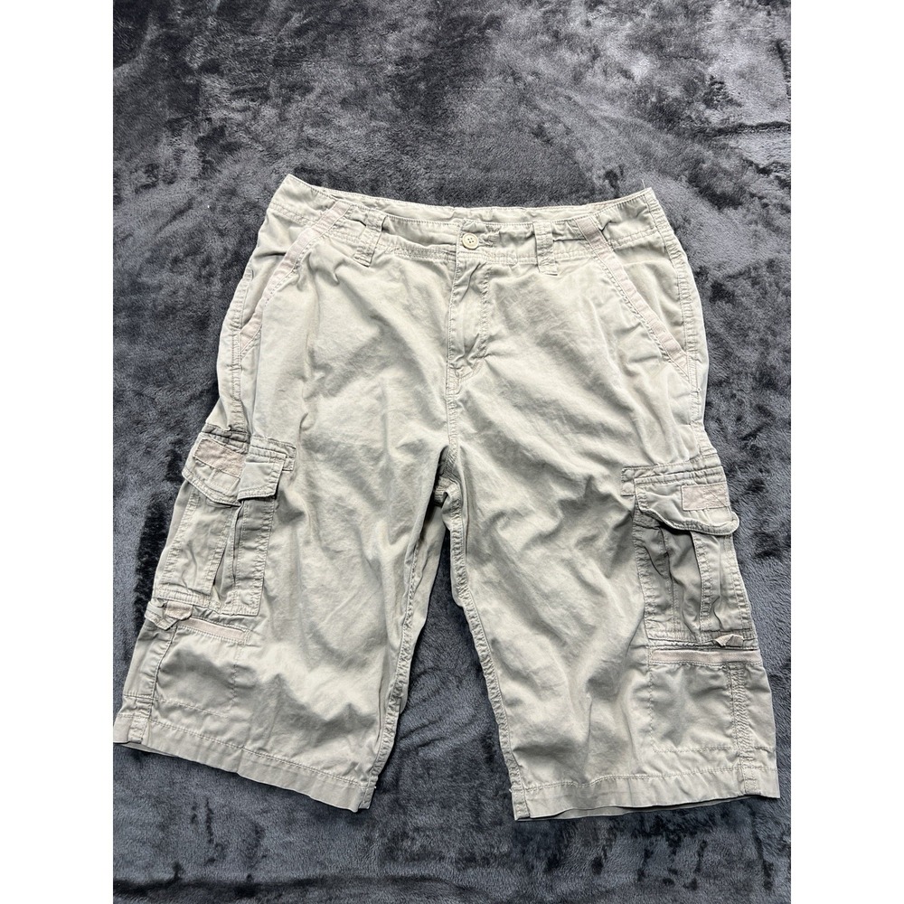 Roebuck & Co Cargo Utility Shorts Men's‎ 34 Beige Khaki Cotton Casual
